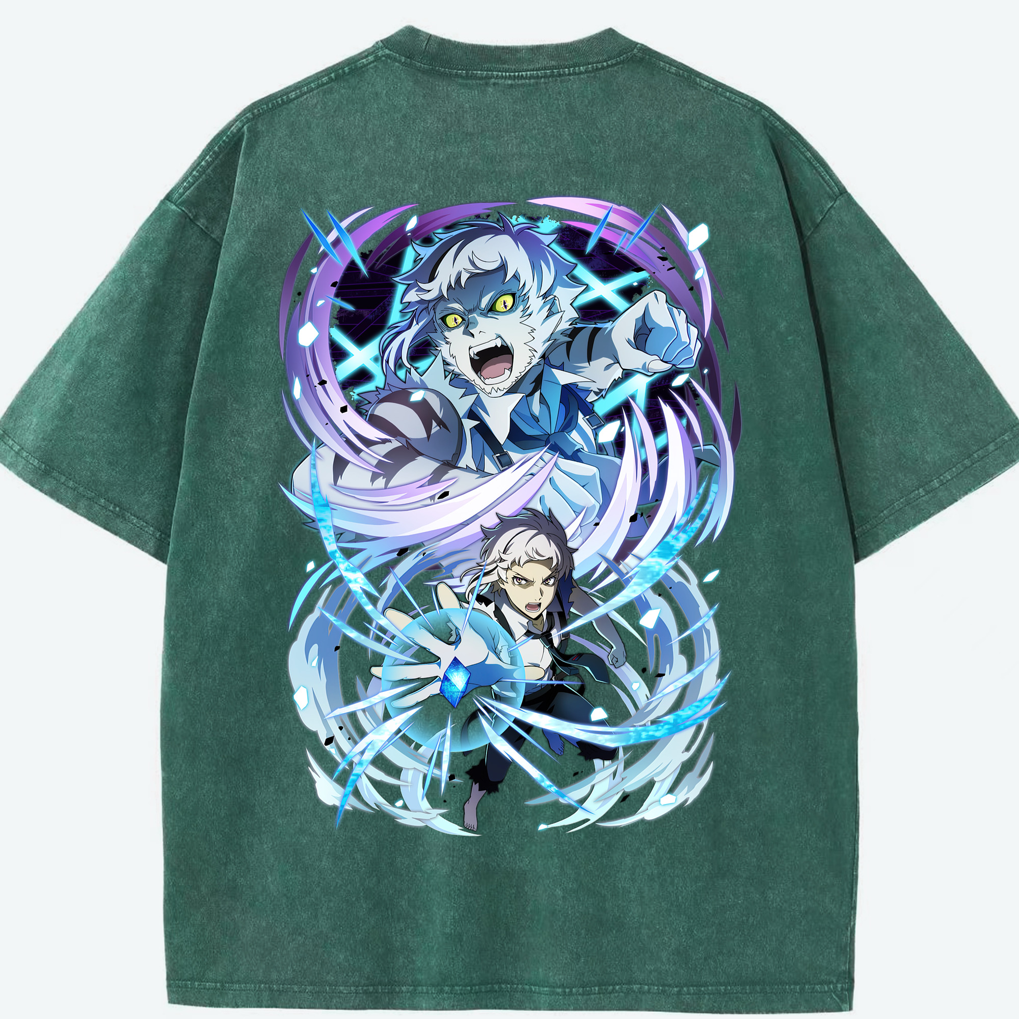 （画像用） 文豪ストレイドッグス Bungo Stray Dogs 綿100% ヴィンテージ風 半袖Tシャツ（背面プリント）